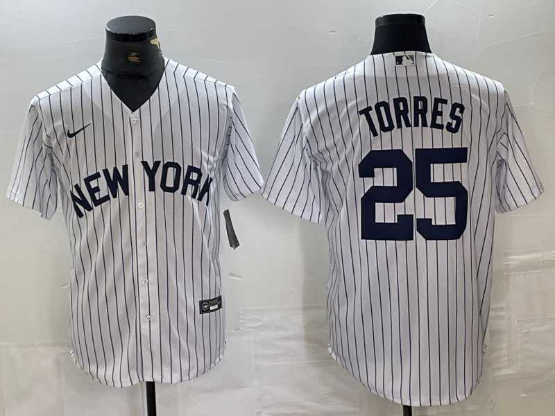 Men's New York Yankees #25 Gleyber Torres White 2024 Cool Base Stitched Jerseys,We sell and wholesale Men's New York Yankees #25 Gleyber Torres White 2024 Cool Base Stitched Jerseys on line form chian!